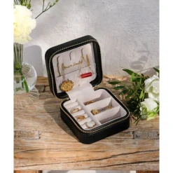 Maison Scarlett Boite a bijoux de voyage carree Corinne*Femme Coffret Bijoux