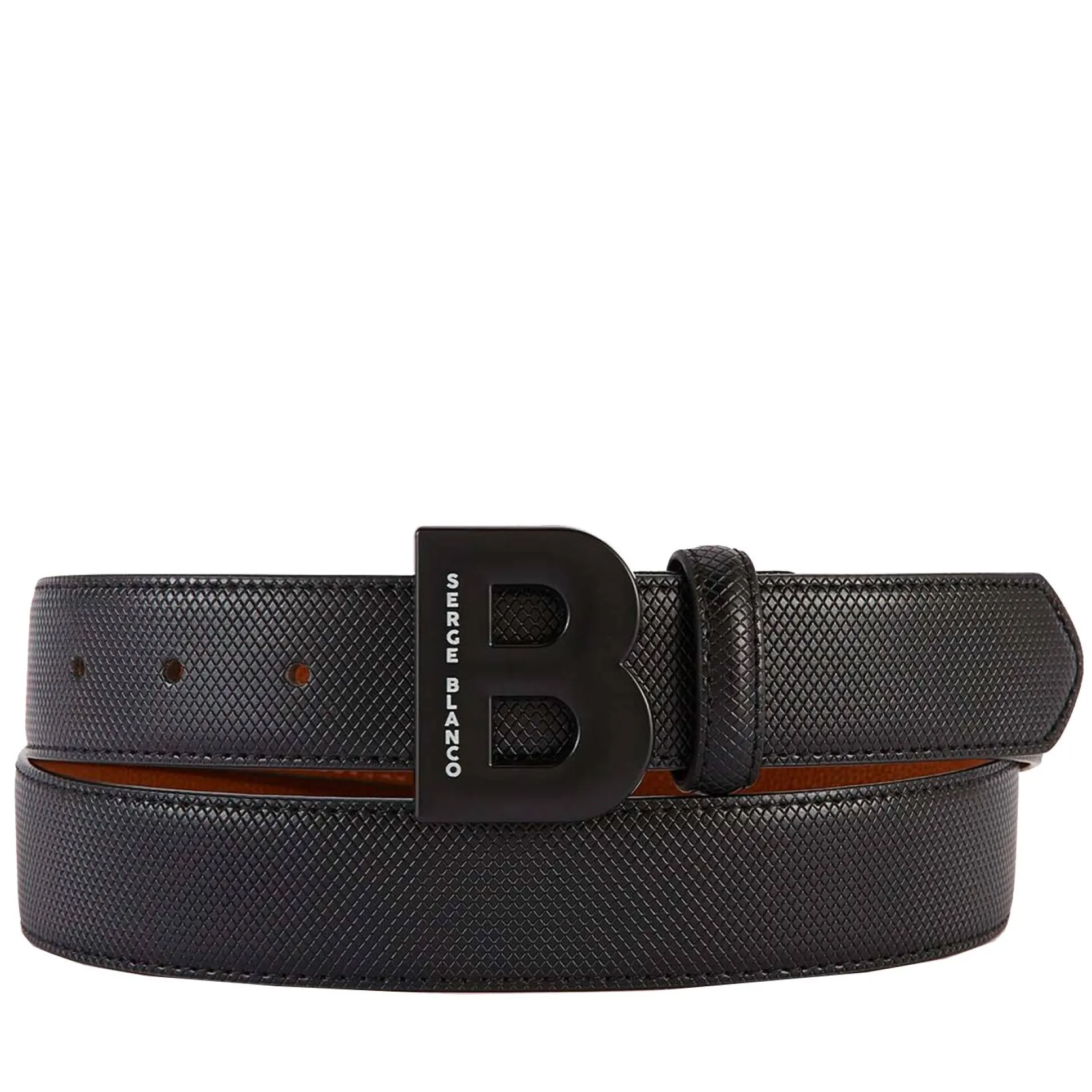 Serge Blanco Ceinture reversible en cuir avec 2 boucles*Homme Ceintures