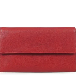 Fuchsia Compagnon a rabat cuir vachette Saxo*Femme Portefeuilles Femme