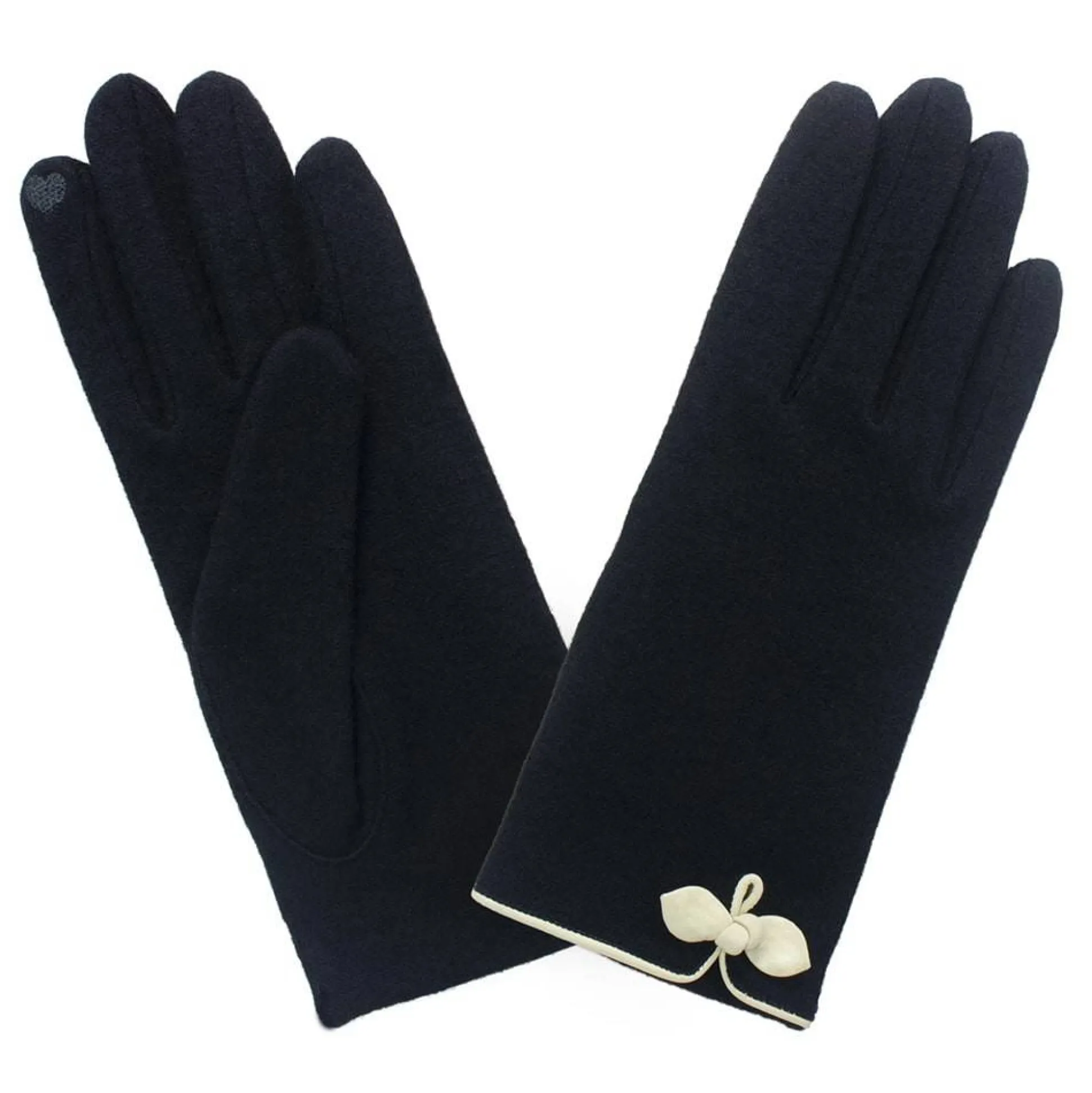 Glove Story Gants femme tactiles avec petit noeud*Femme Gants Femme