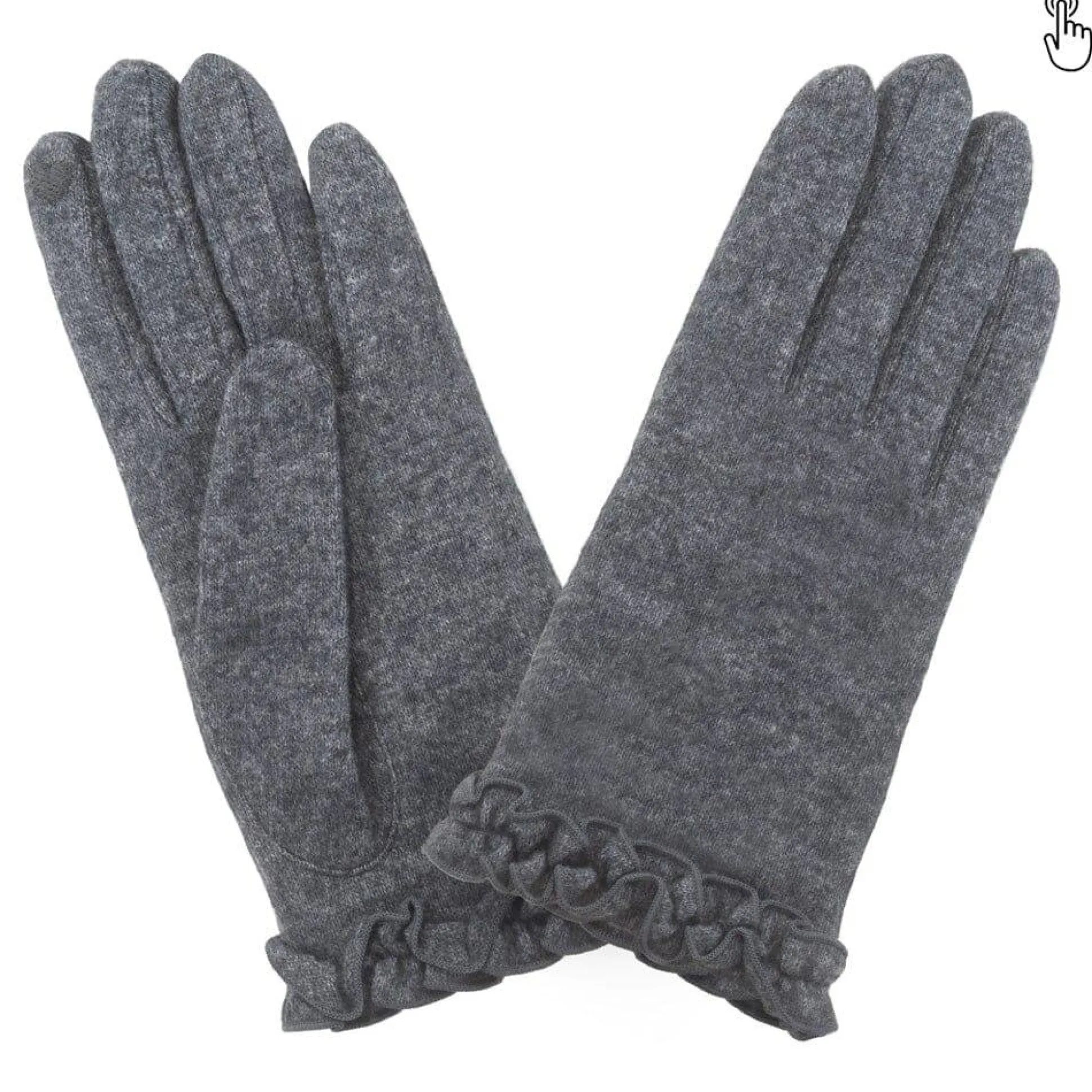Glove Story Gants pour ecran tactile revers fronce*Femme Gants Femme