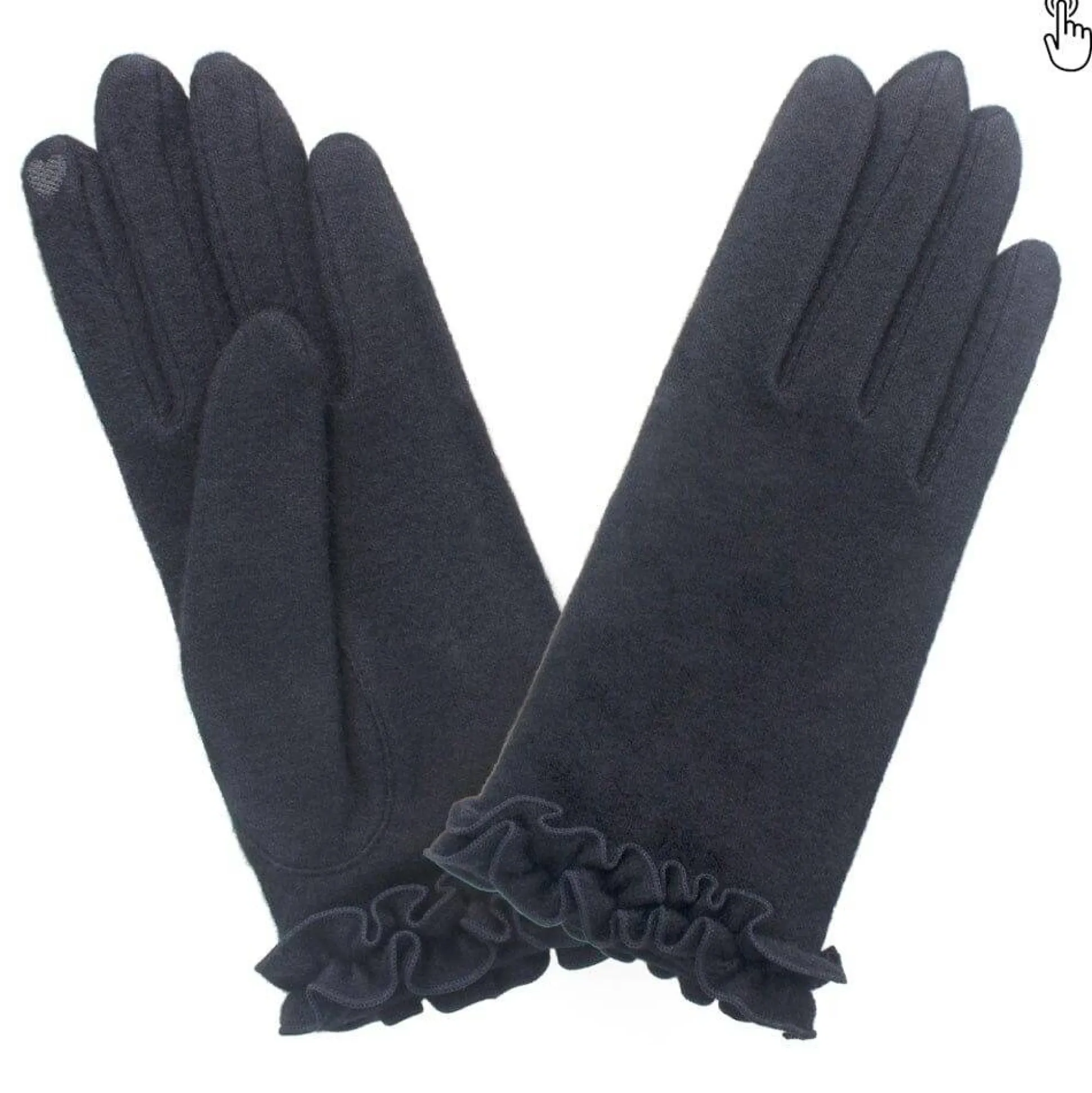 Glove Story Gants pour ecran tactile revers fronce*Femme Gants Femme
