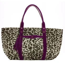 Mila Louise Grand cabas zippe Colette LP leopard*Femme Sacs Cabas