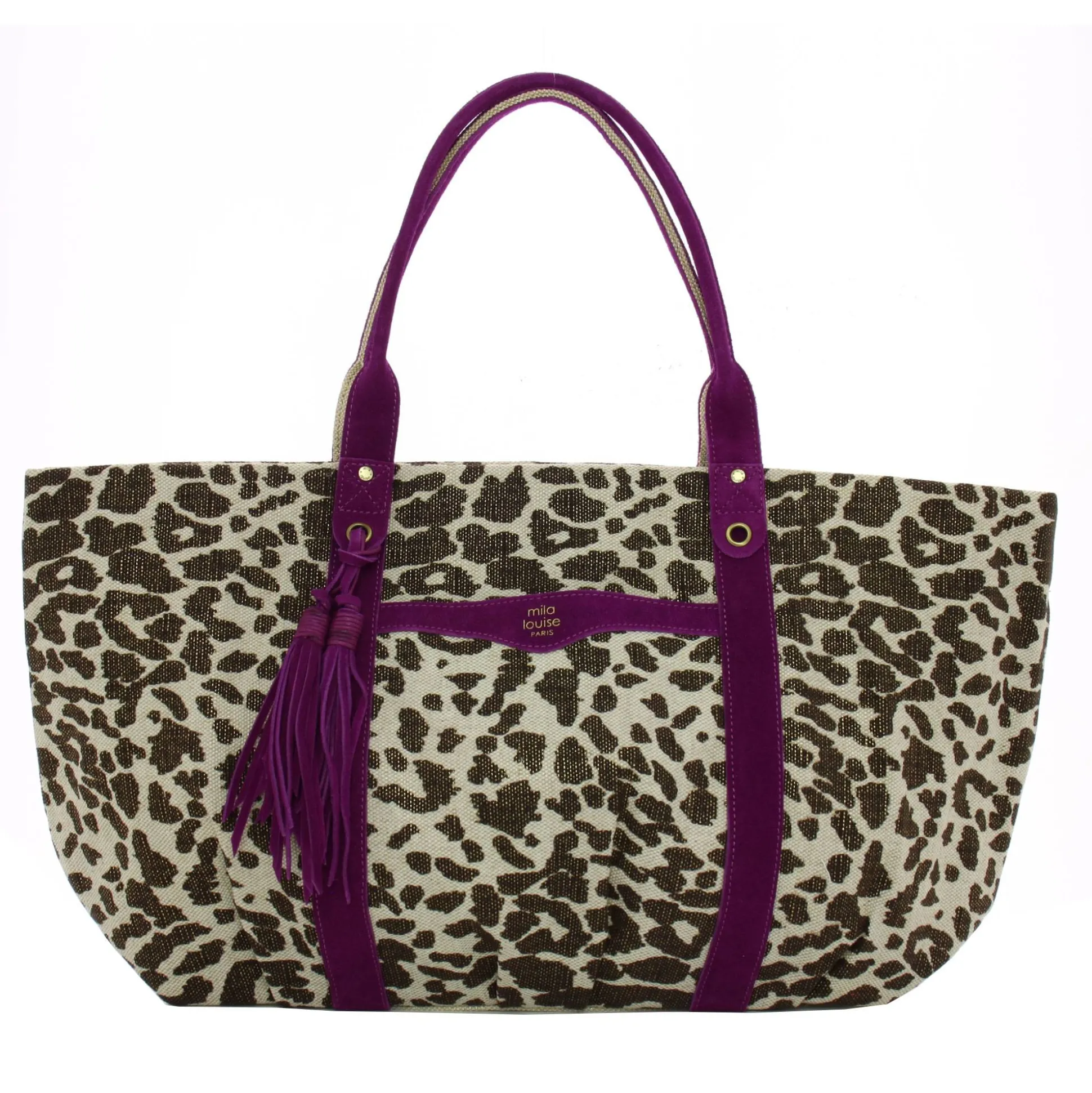 Mila Louise Grand cabas zippe Colette LP leopard*Femme Sacs Cabas