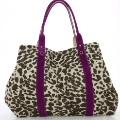 Mila Louise Grand cabas zippe Colette LP leopard*Femme Sacs Cabas