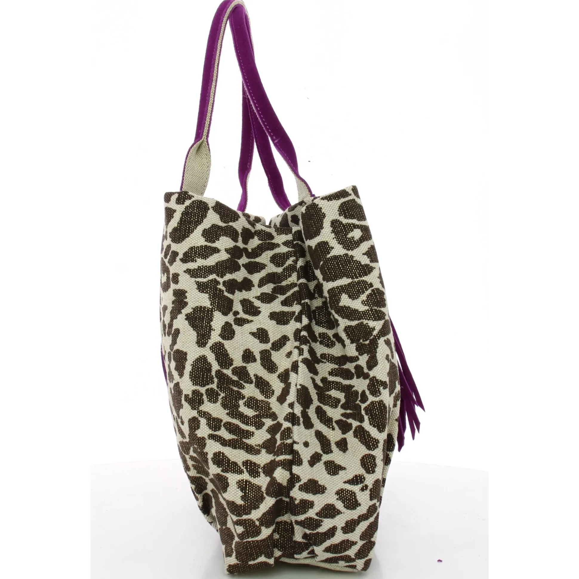 Mila Louise Grand cabas zippe Colette LP leopard*Femme Sacs Cabas