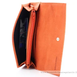 Frandi Grand compagnon a rabat cuir Nubuck*Femme Portefeuilles Femme