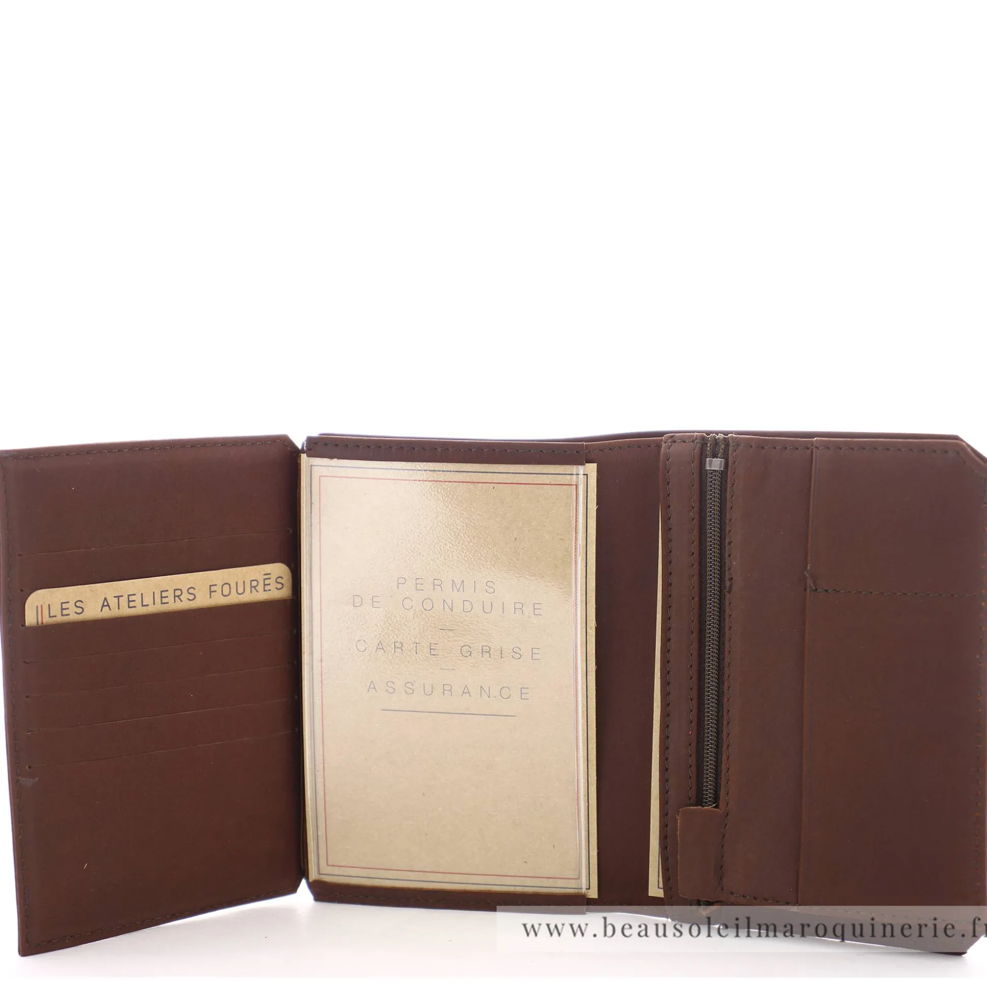 Les Ateliers Foures Grand portefeuille Promethee rabat cartes Baroudeur*Homme Portefeuilles Homme