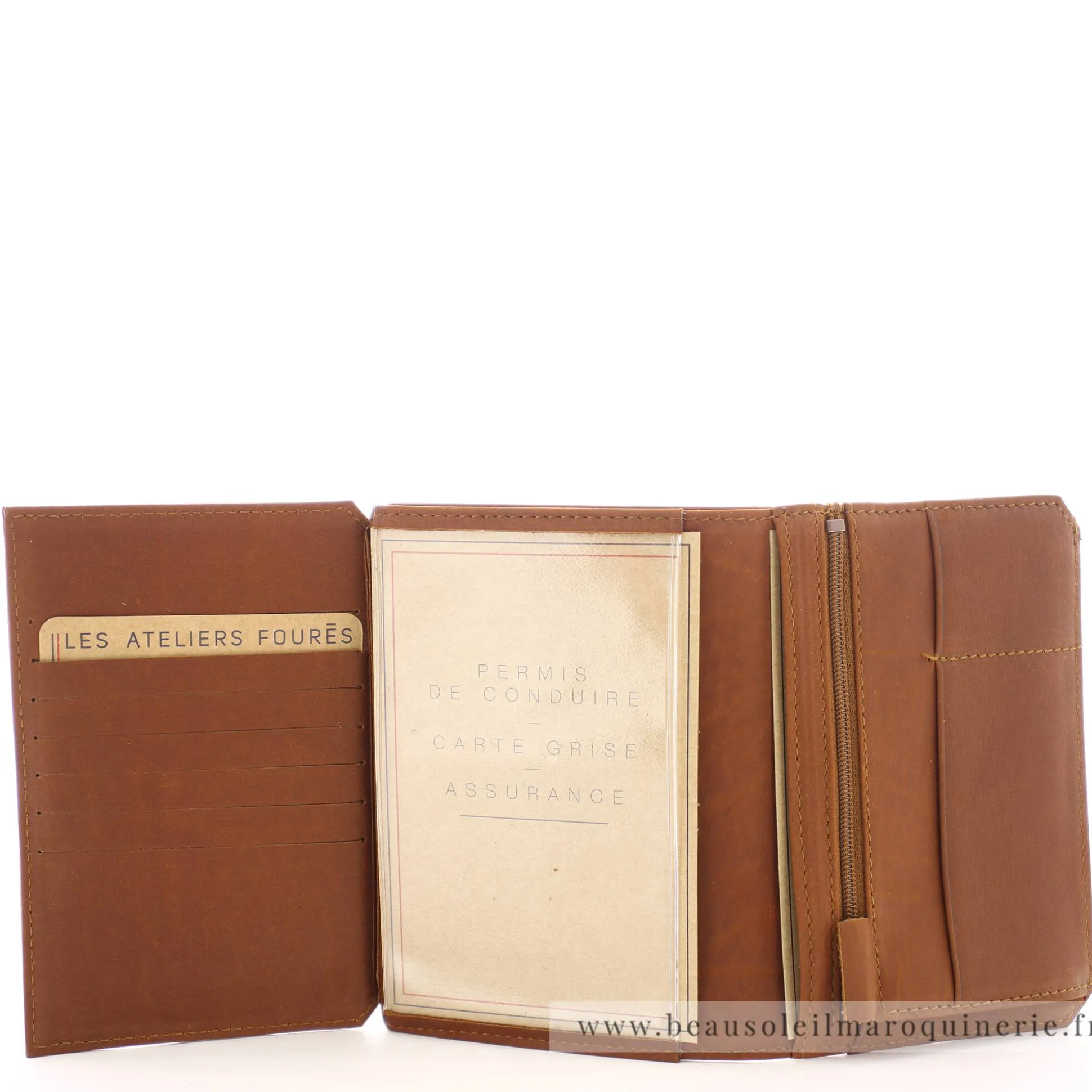 Les Ateliers Foures Grand portefeuille Promethee rabat cartes Baroudeur*Homme Portefeuilles Homme