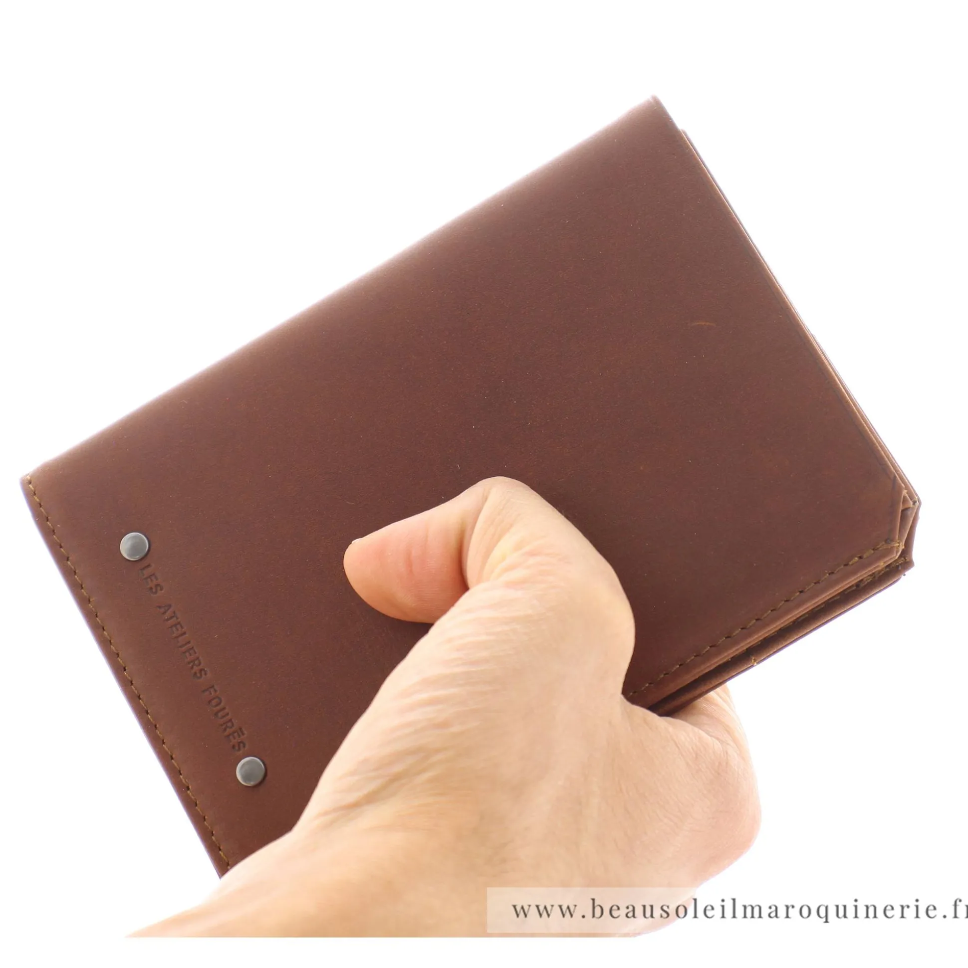 Les Ateliers Foures Grand portefeuille Promethee Baroudeur depliant*Homme Portefeuilles Homme