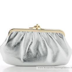 Pourchet Grand porte-monnaie bourse cuir d'agneau*Femme Porte-Monnaie Femme