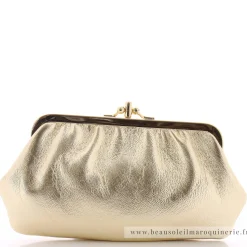 Pourchet Grand porte-monnaie bourse cuir d'agneau*Femme Porte-Monnaie Femme