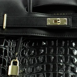 Mac Douglas Grand sac a main facon croco Pyla Meryl S*Femme Sacs À Main