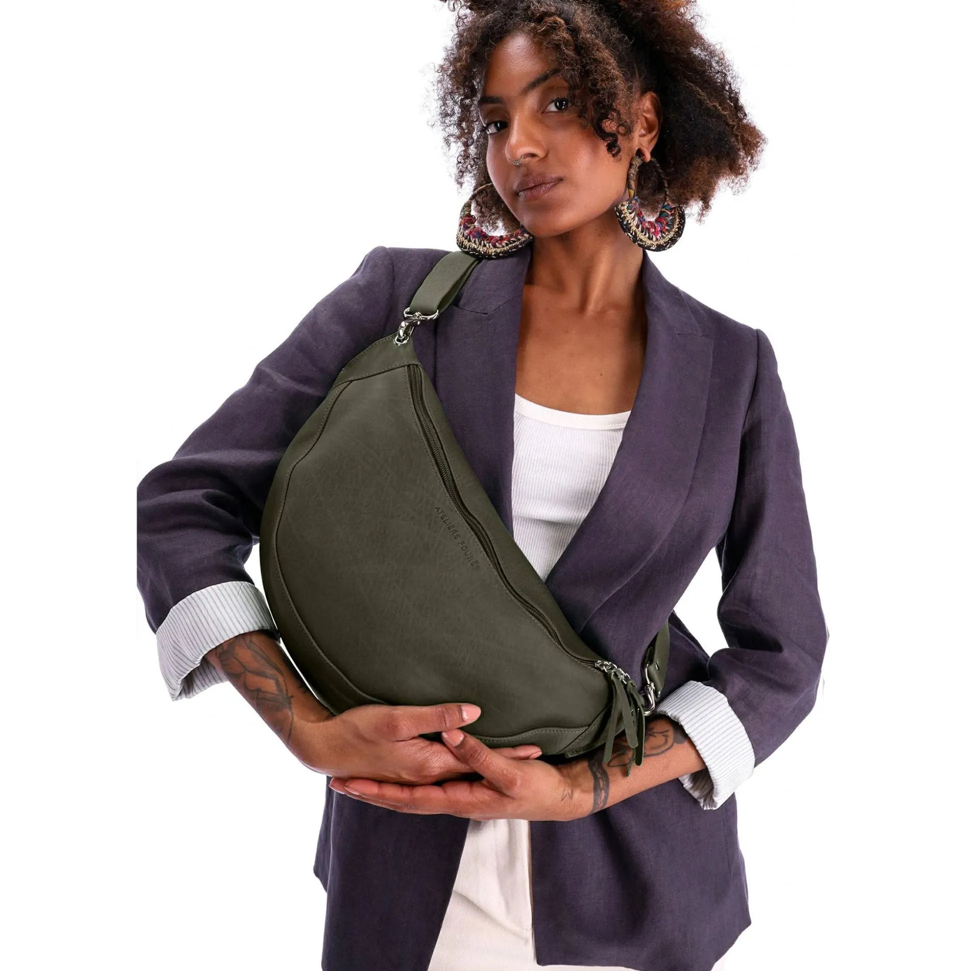 Les Ateliers Foures Grand sac banane femme Atalante maxi*Femme Sacs Banane Femme