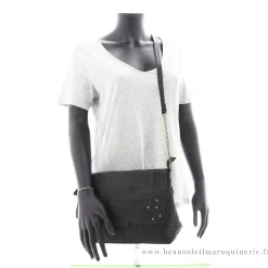 Pieces Grand sac besace Felizia cuir a rabat*Femme Sacs Bandoulière