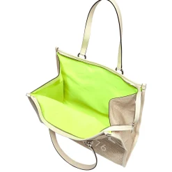 Lancel Grand sac cabas zippe L Summer Tote en jute*Femme Sacs Cabas