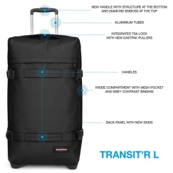 Eastpak Grand sac de voyage Transit'R L roulettes 79cm* Sacs De Voyage Roulettes