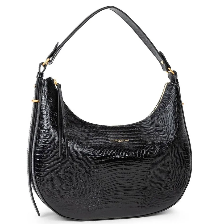 Lancaster Grand sac d'epaule Exotic Lezard & Croco*Femme Sacs Porté Épaule