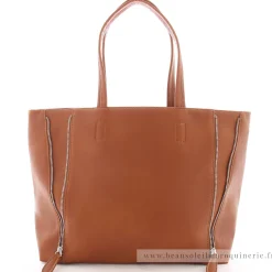 Fuchsia Grand sac shopping Cara details zippes*Femme Sacs Cabas