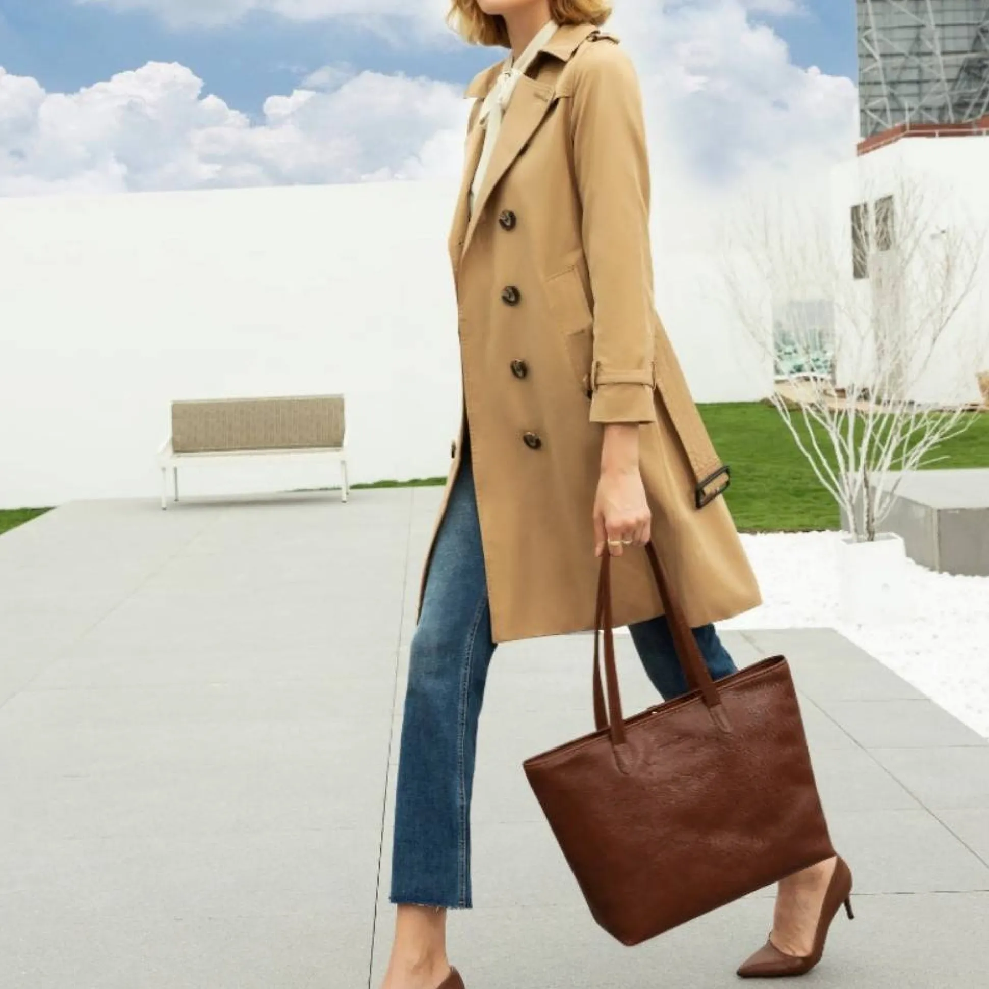 Arthur Aston Grand sac shopping Edith en cuir*Femme Sacs Porté Épaule