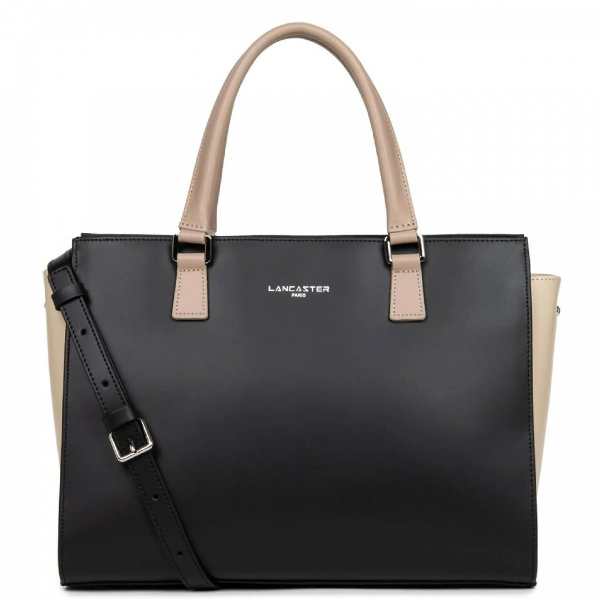 Lancaster Grand sac trapeze cuir lisse Smooth Made in France*Femme Sacs À Main