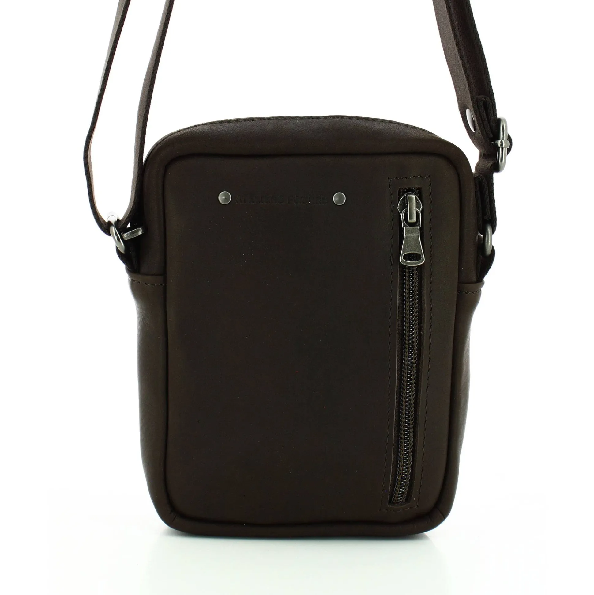 Les Ateliers Foures Mini pochette Ceos Baroudeur en cuir*Homme Petites Sacoches Homme