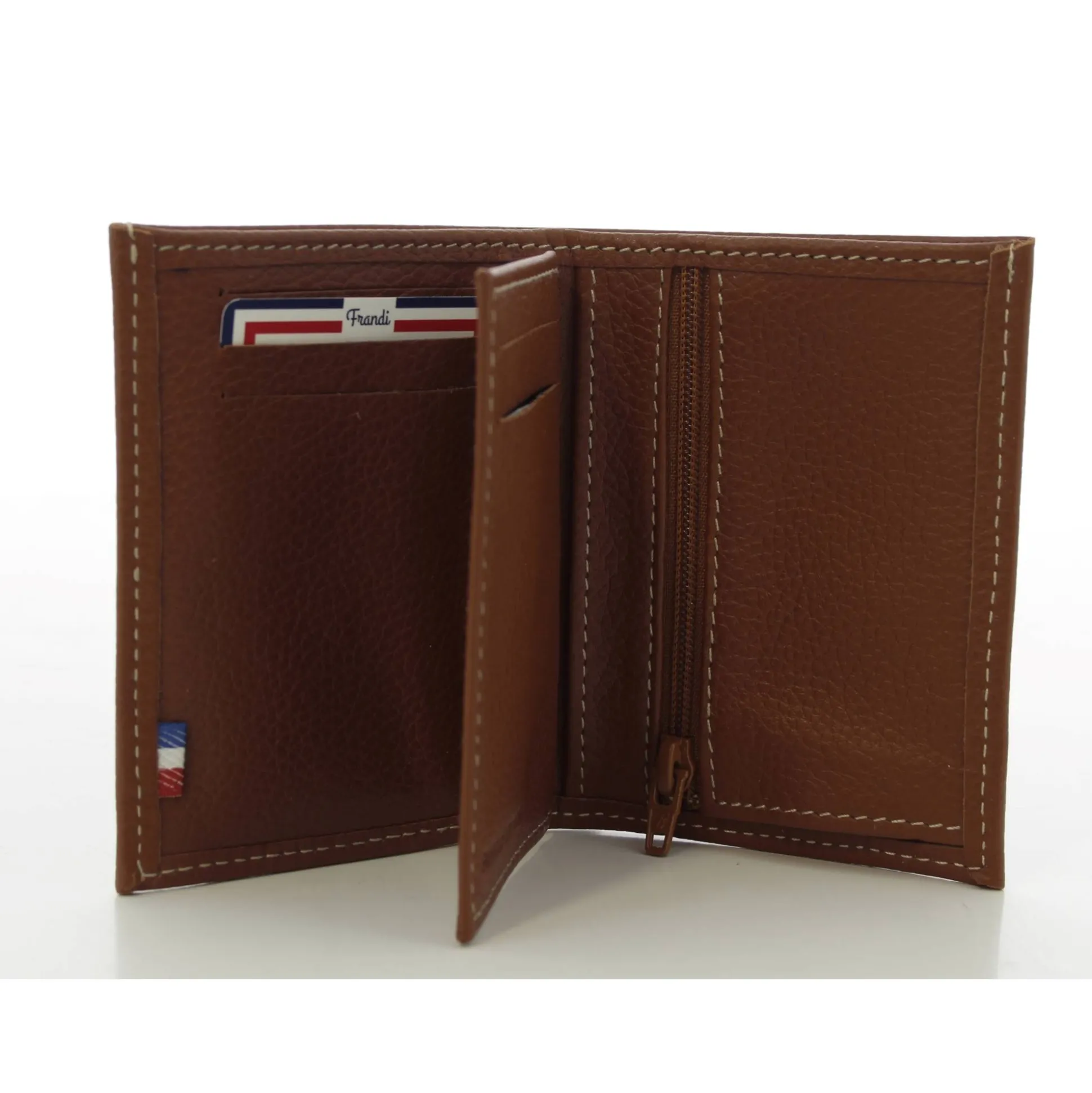 Frandi Mini portefeuille en cuir de vachette graine*Homme Portefeuilles Homme