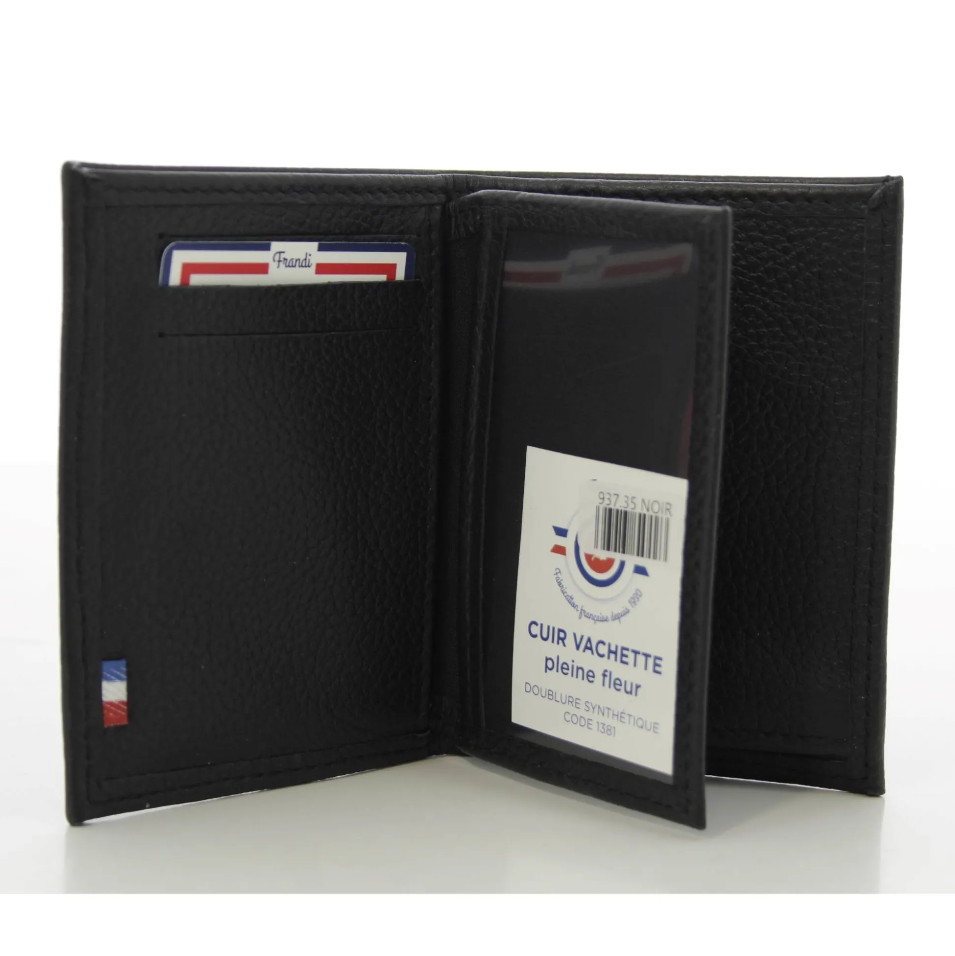 Frandi Mini portefeuille en cuir de vachette graine*Homme Portefeuilles Homme