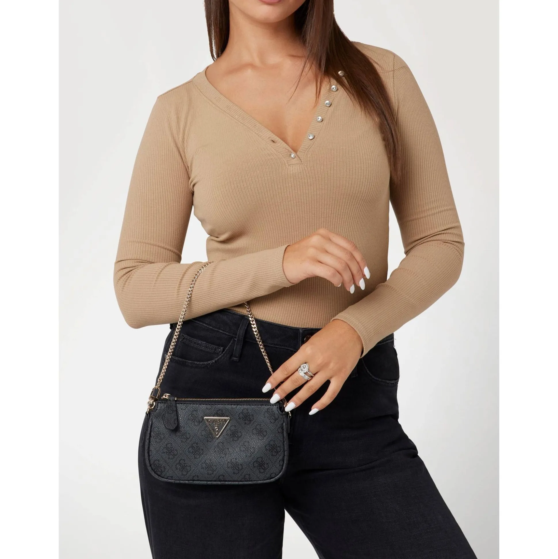 Guess Mini sac bandouliere Noelle logo 4G*Femme Sacs Porté Épaule|Sacs Bandoulière