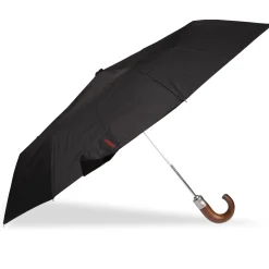Isotoner Parapluie crook bois X-Tra solide Deluxe a ouverture fermeture automatique*Femme/Homme Parapluies Homme|Parapluies