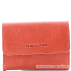 Arthur Aston Petit porte-monnaie femme Rose cuir huile*Femme Porte-Monnaie Femme