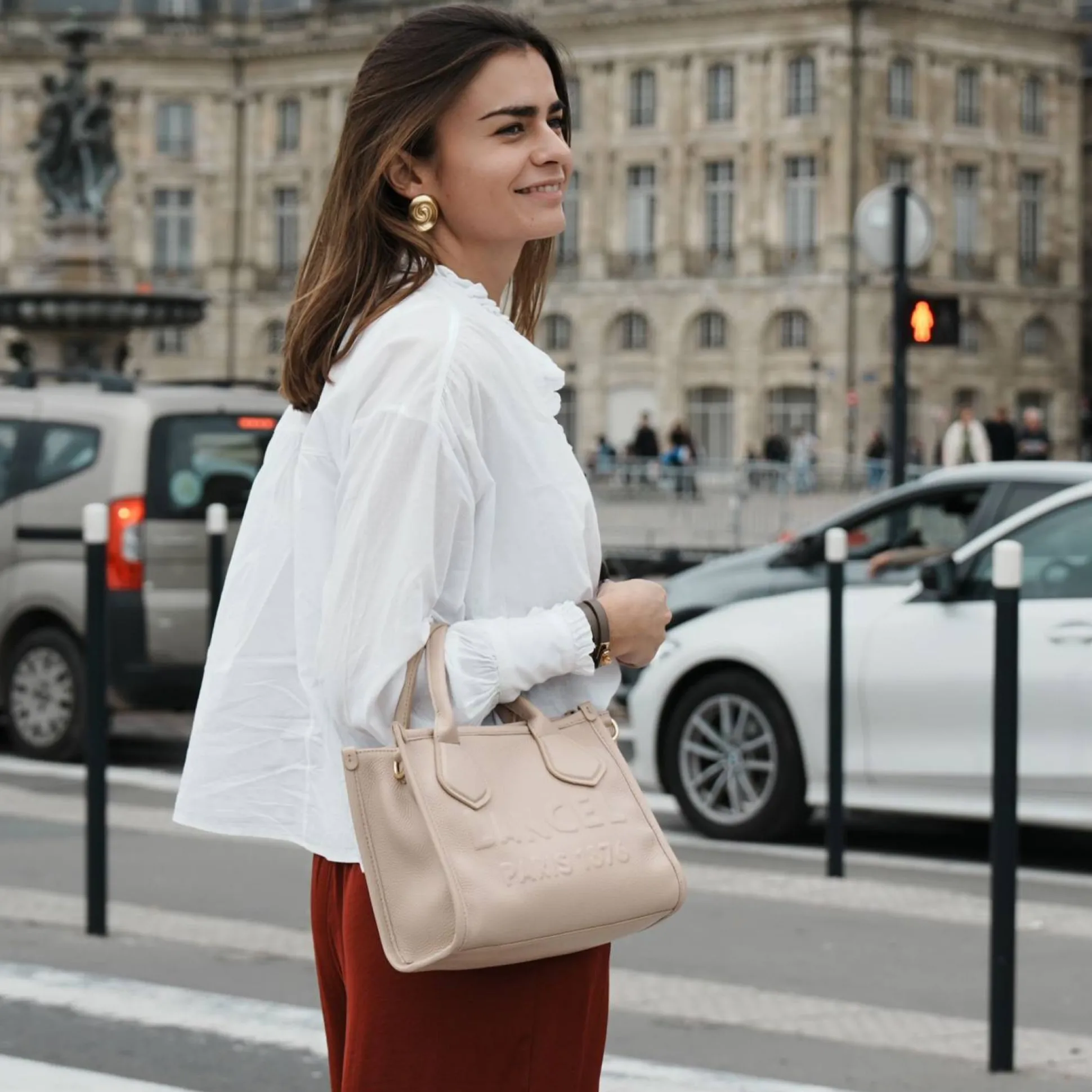 Lancel Petit sac cabas Jour en cuir graine S*Femme Sacs À Main