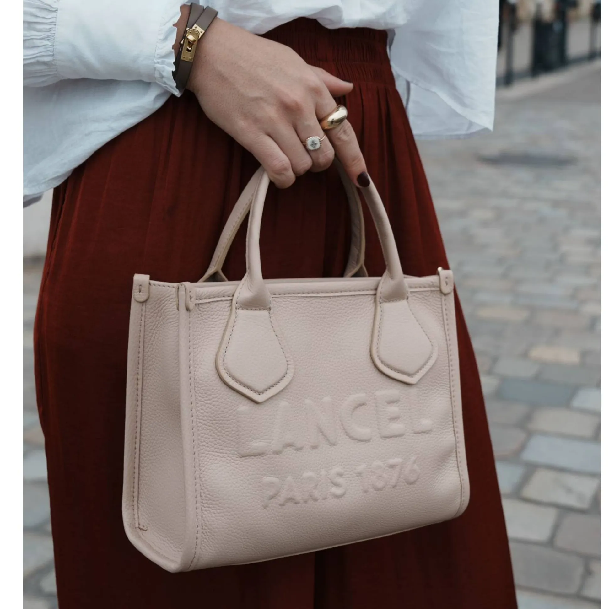 Lancel Petit sac cabas Jour en cuir graine S*Femme Sacs À Main