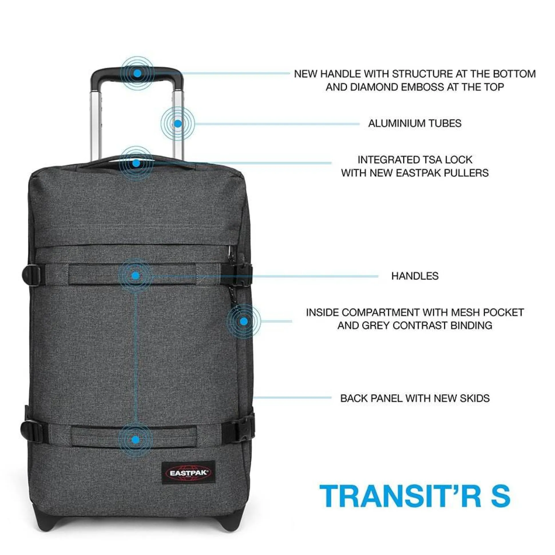 Eastpak Petit sac de voyage a roulettes Transit'R S 51cm* Sacs De Voyage Roulettes