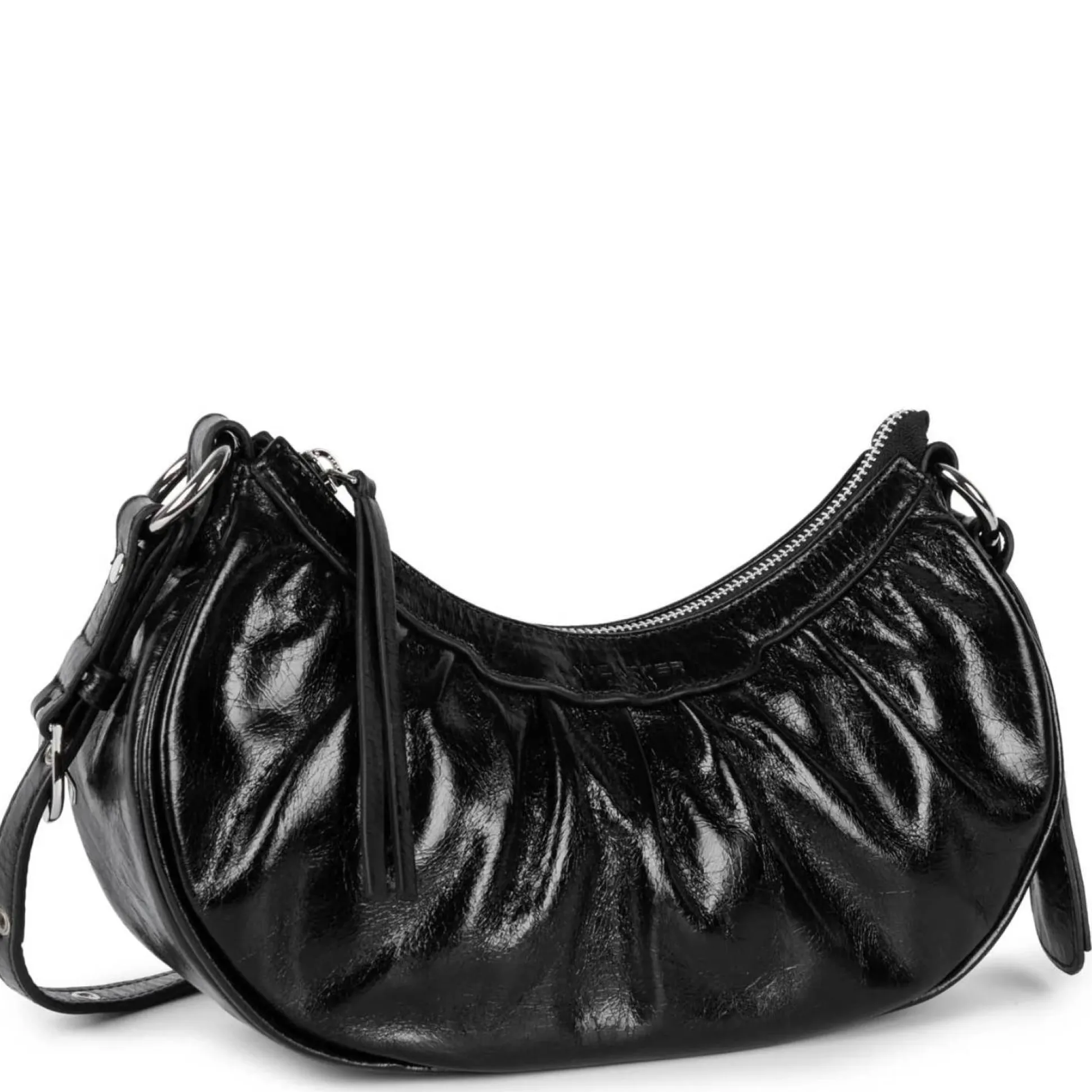 Lancaster Petit sac demi lune zippe Retro Chouchou*Femme Sacs Porté Épaule
