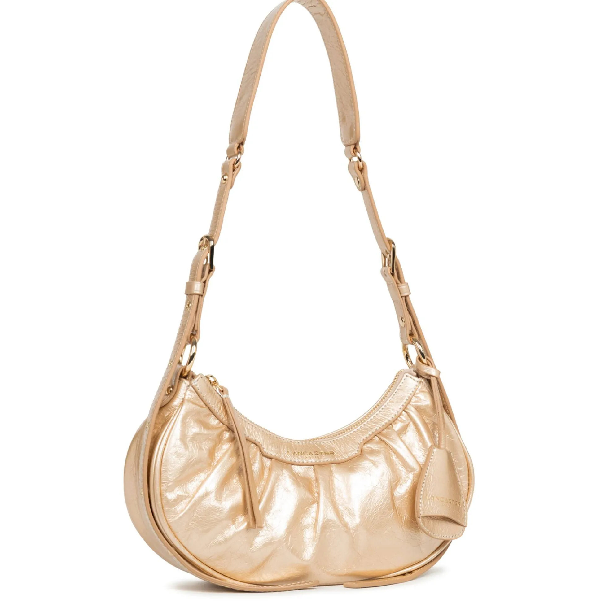 Lancaster Petit sac demi lune zippe Retro Chouchou*Femme Sacs Porté Épaule