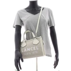 Lancel Petit sac Summer Tote S toile et cuir - Made in Italy*Femme Sacs Bandoulière|Sacs À Main