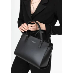 Lancaster Petit sac trapeze cuir lisse Smooth Fabrique en France*Femme Sacs À Main
