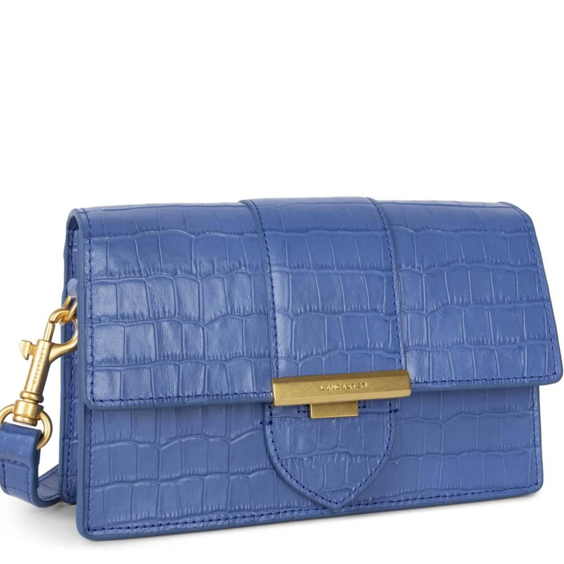Lancaster Petit sac trotteur Exotic Ily facon croco*Femme Sacs Porté Épaule|Sacs Bandoulière