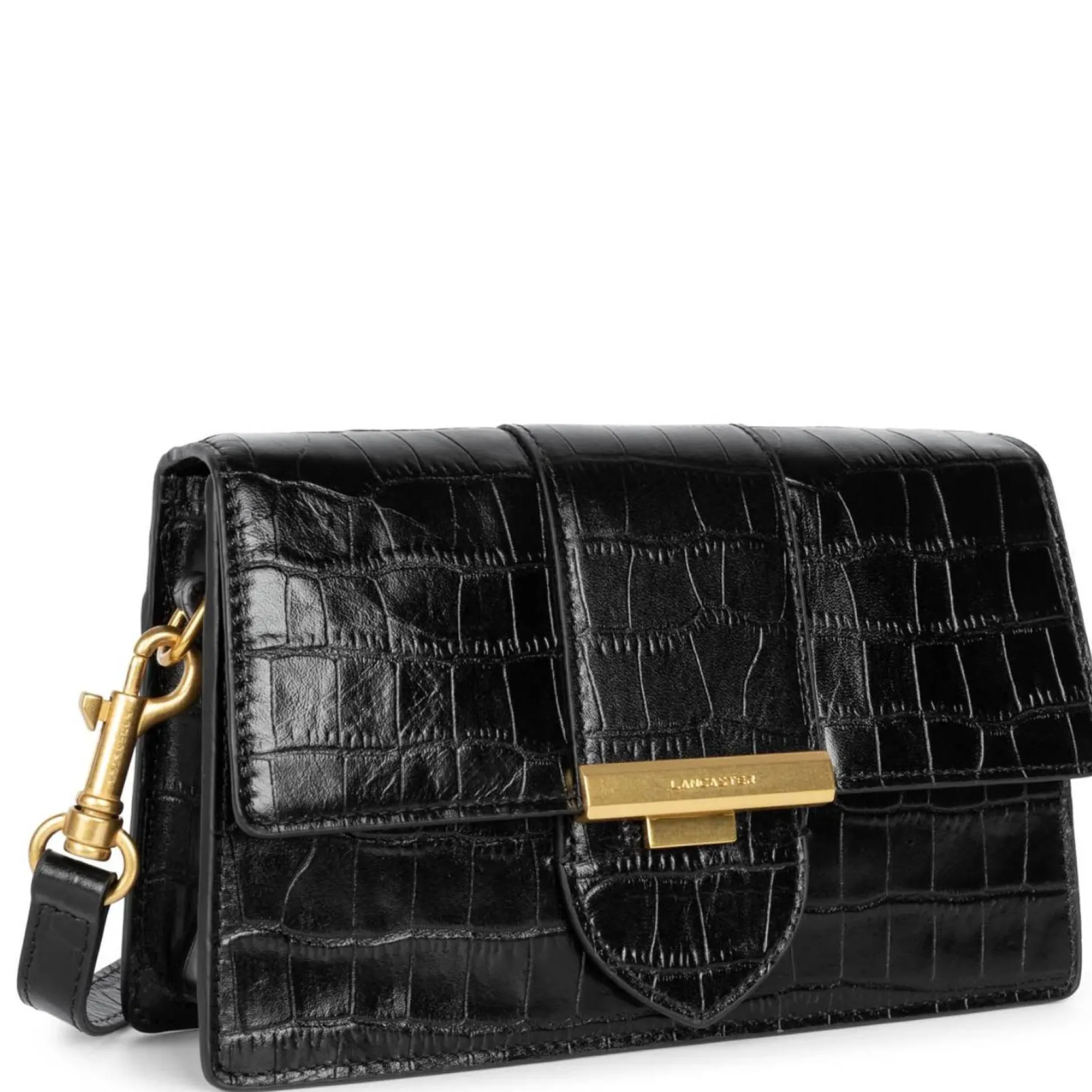 Lancaster Petit sac trotteur Exotic Ily facon croco*Femme Sacs Porté Épaule|Sacs Bandoulière