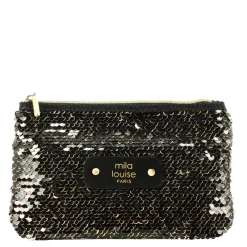 Mila Louise Petite pochette zippee a sequins SC7*Femme Pochettes
