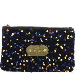 Mila Louise Petite pochette zippee a sequins SC7*Femme Pochettes