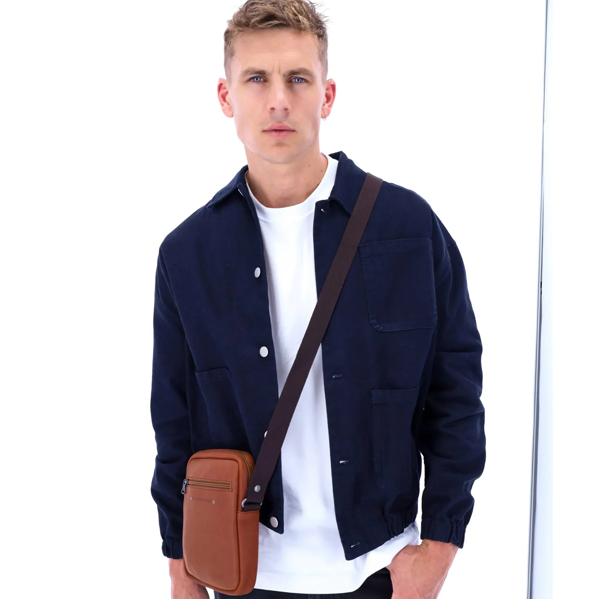Les Ateliers Foures Pochette bandouliere Zephyr Baroudeur*Homme Petites Sacoches Homme