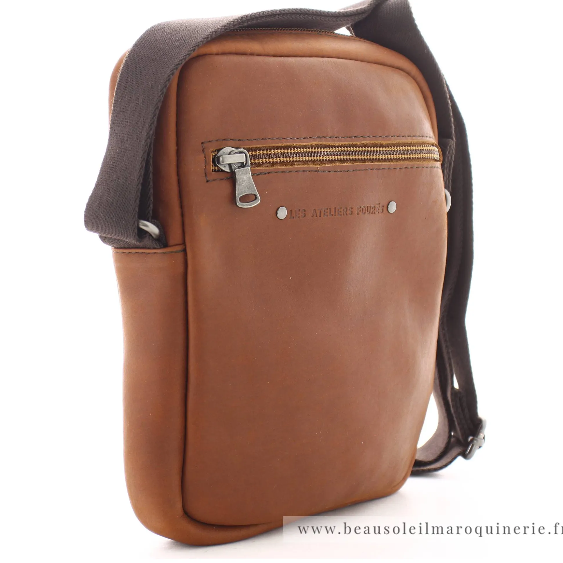 Les Ateliers Foures Pochette bandouliere Zephyr Baroudeur*Homme Petites Sacoches Homme