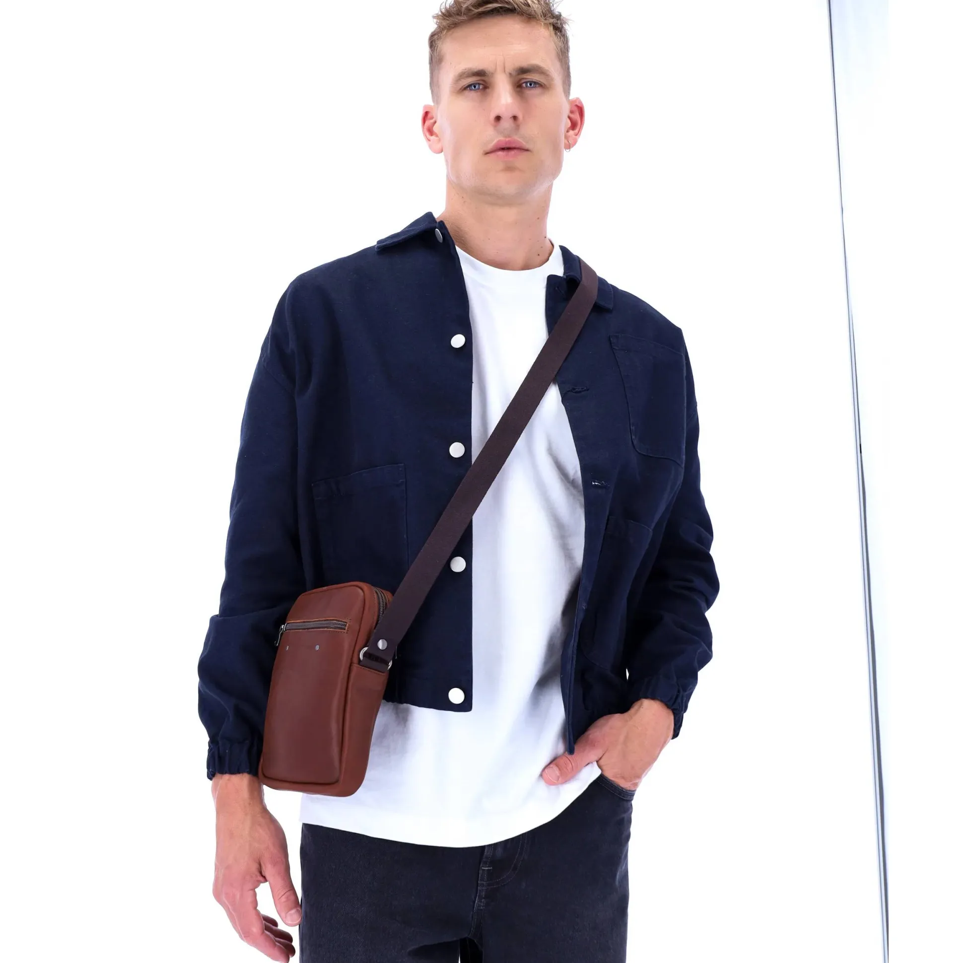 Les Ateliers Foures Pochette bandouliere Zephyr Baroudeur*Homme Petites Sacoches Homme