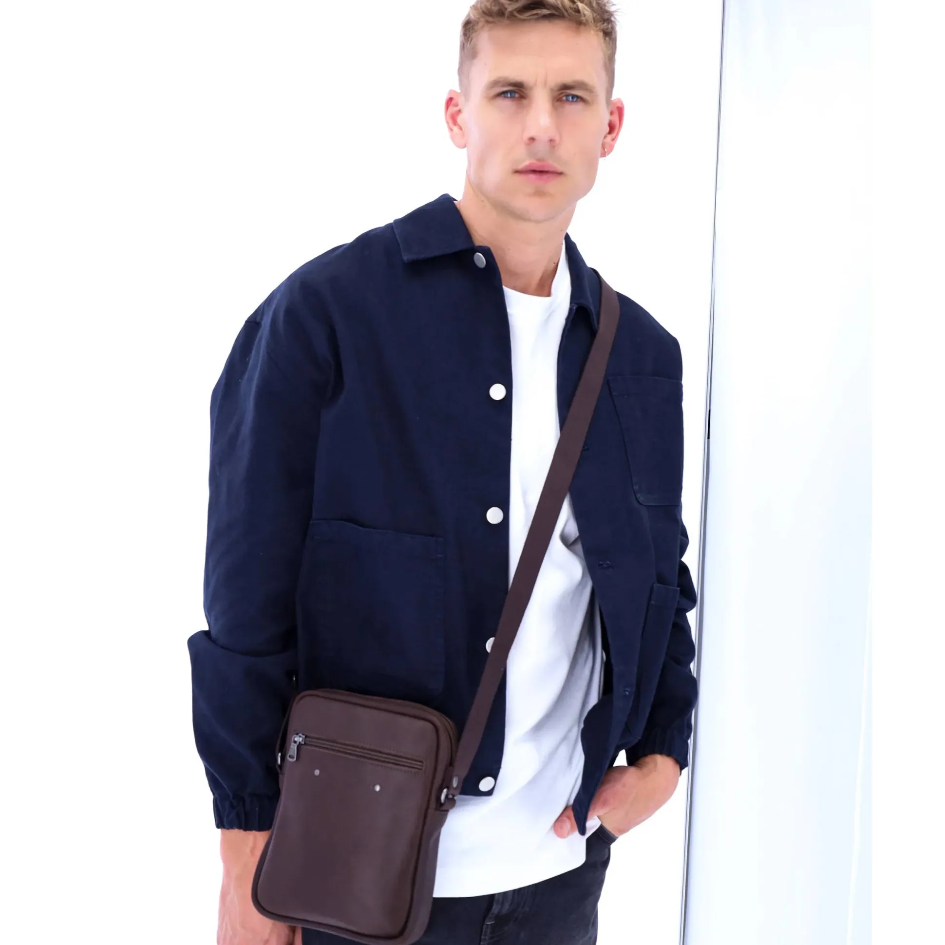 Les Ateliers Foures Pochette bandouliere Zephyr Baroudeur*Homme Petites Sacoches Homme