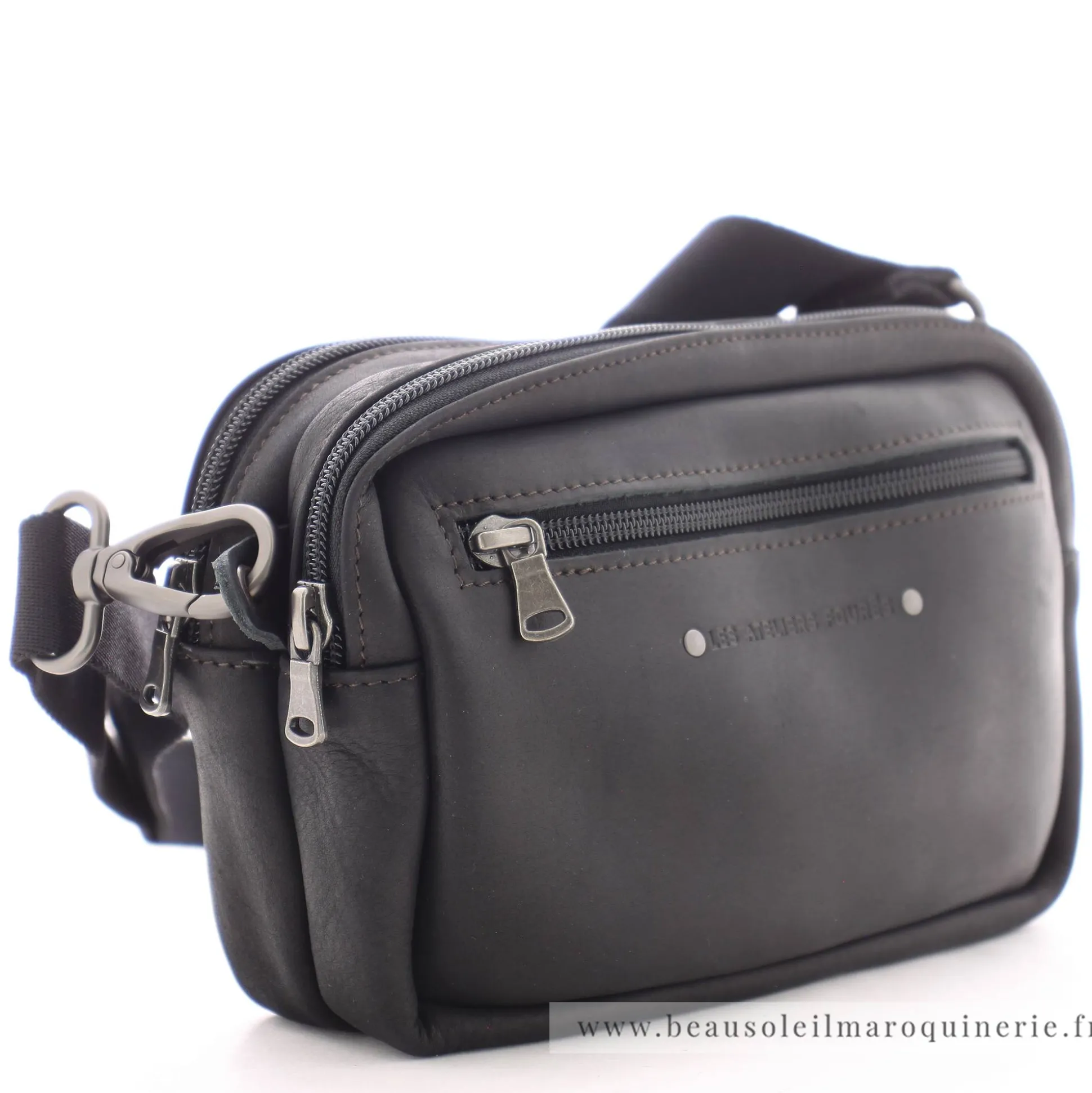 Les Ateliers Foures Pochette double Ponos Baroudeur*Homme Petites Sacoches Homme
