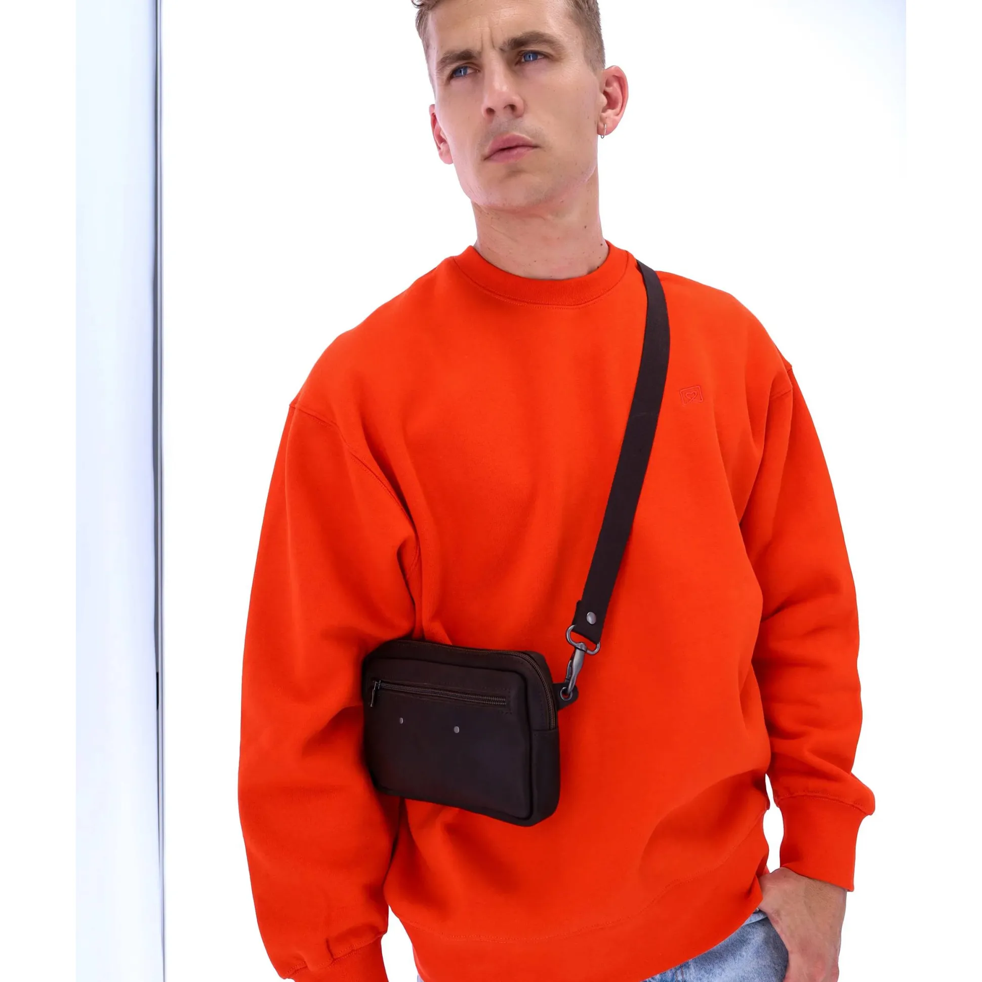 Les Ateliers Foures Pochette simple zip Ponos Baroudeur*Homme Petites Sacoches Homme