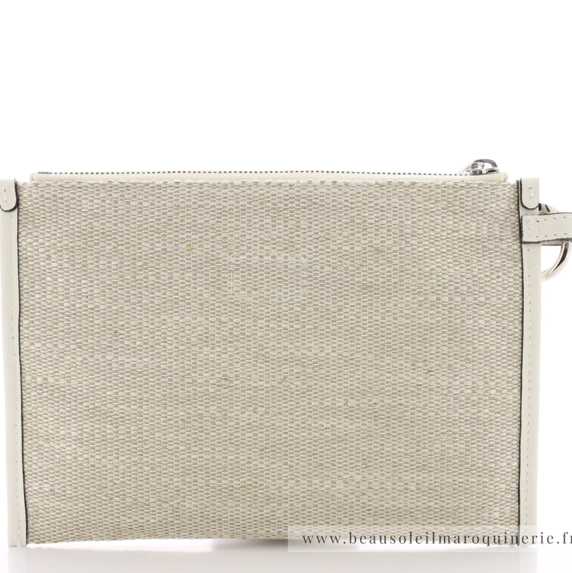 Lancel Pochette zippee Summer Tote toile de jute*Femme Pochettes
