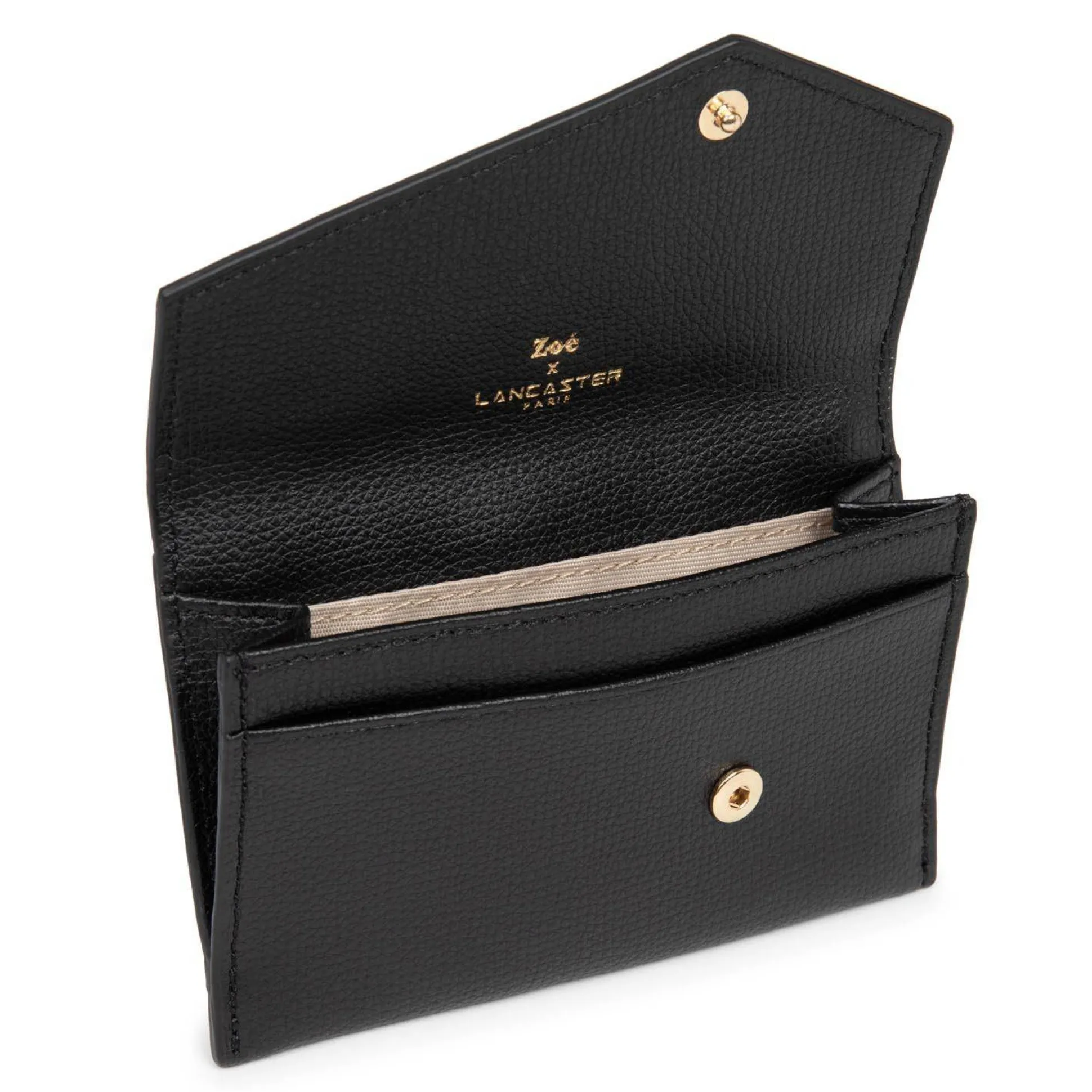 Lancaster Porte cartes a rabat Zoe cuir texture*Femme Porte-Cartes Femme